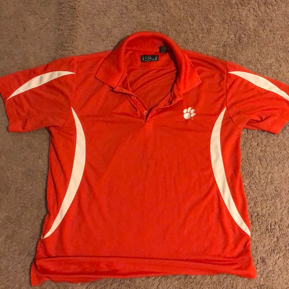 Men’s Large Clemson Short Sleeve Collared Shirt
